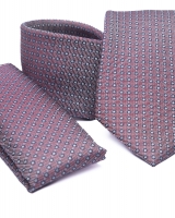 Poliészter nyakkendő díszzsebkendővel 02 - Pdzs0389