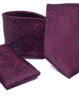 Poliészter nyakkendő díszzsebkendővel 02 - Pdzs0401